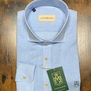 ATLANTA MONTERO Camisa Lino Celeste